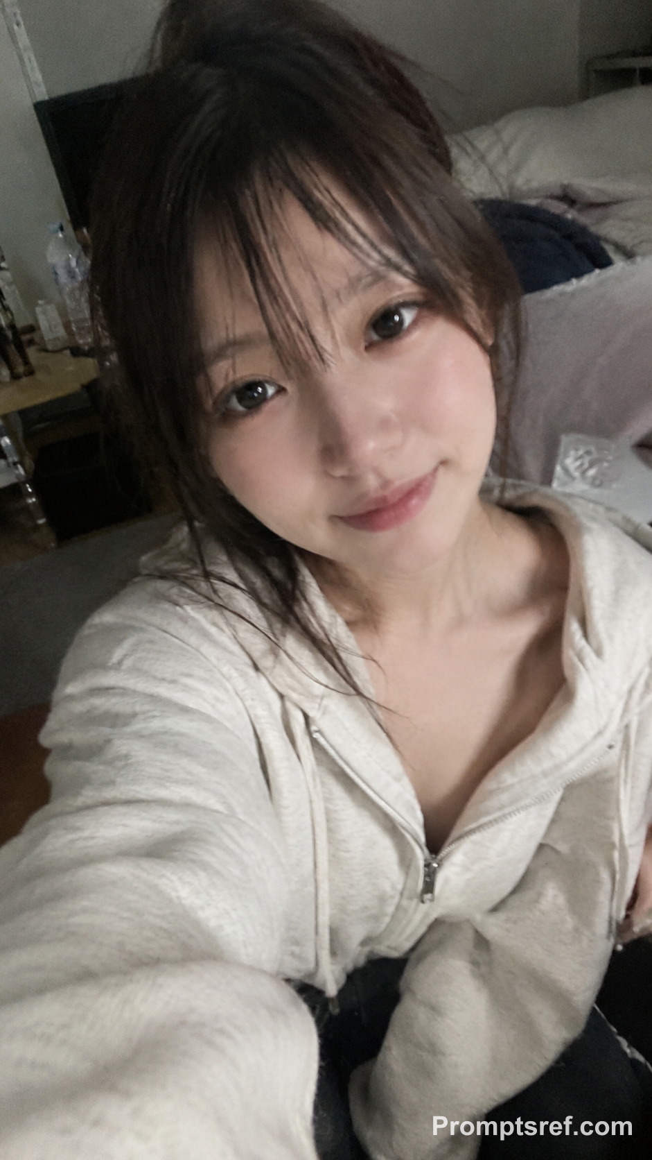 Candid Japanese Influencer in Soft iPhone Grain