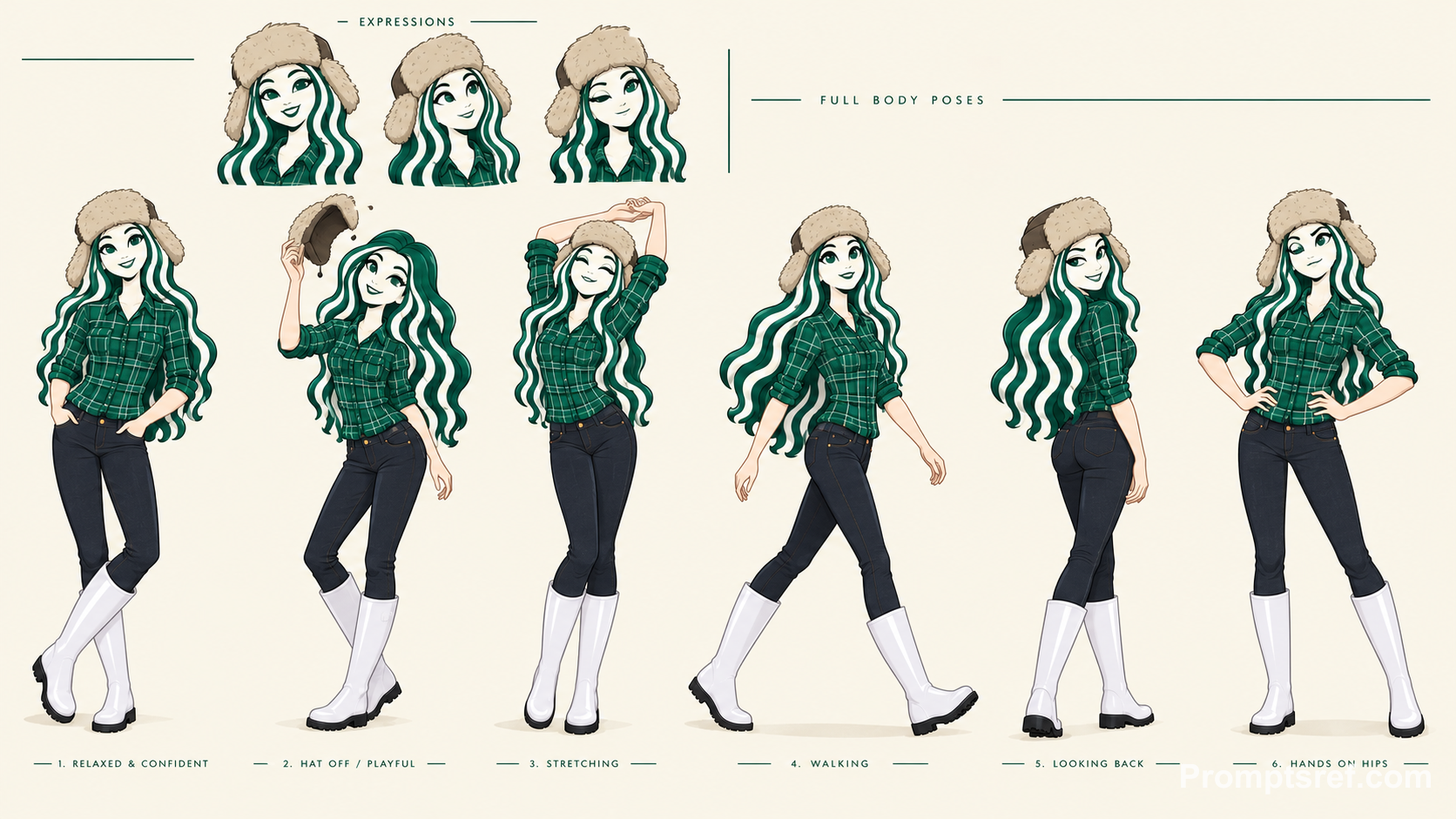 Лист персонажа Starbucks-сирены в шапке Венди
