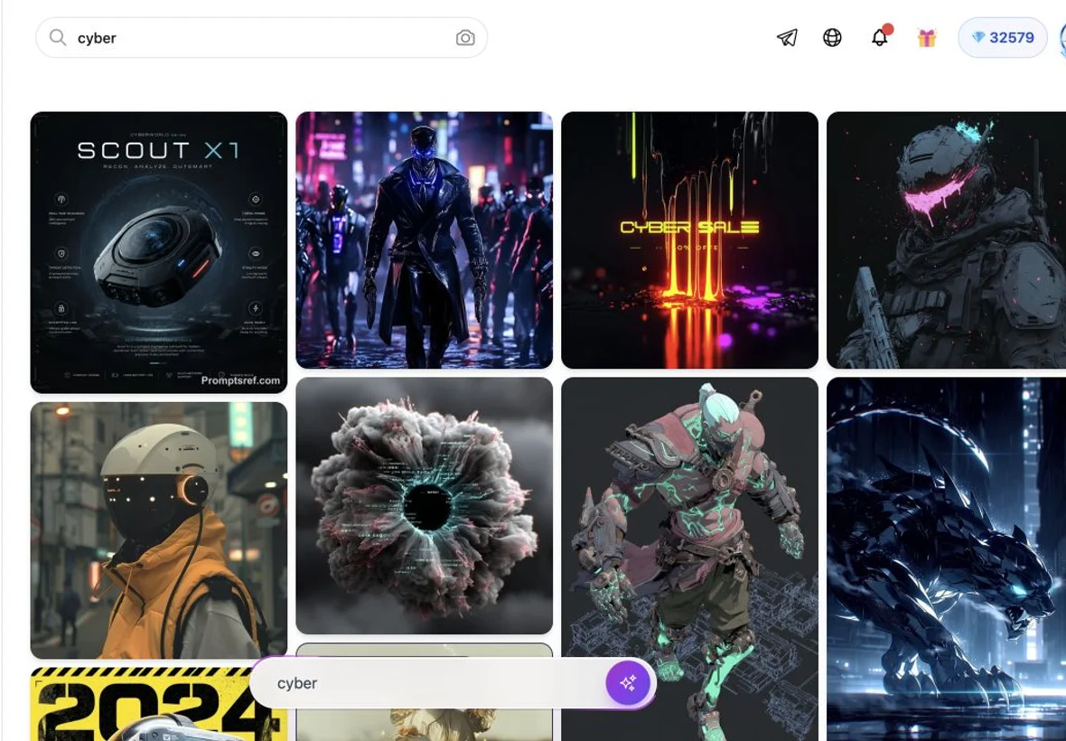 Promptsref search results for cyber prompts