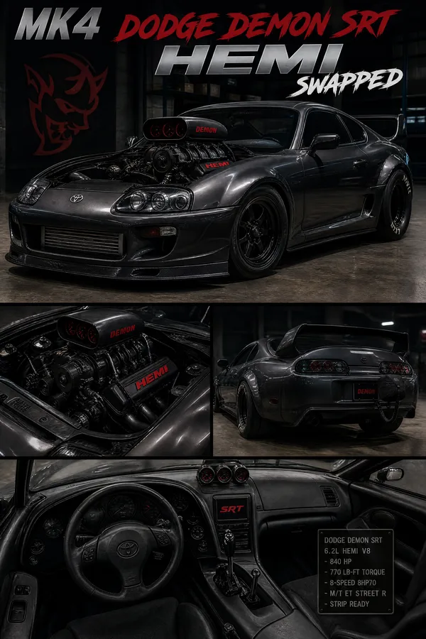 Toyota MK4 со свапом Dodge Demon Hemi