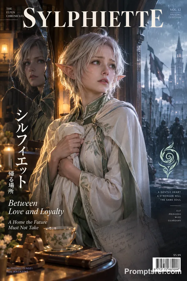 Sylphiette in Ivory Silk at Dawn