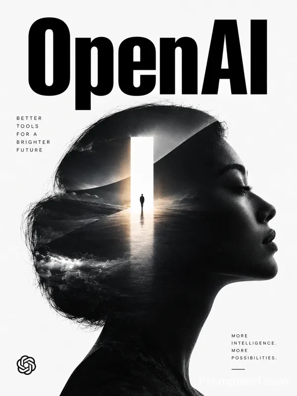 High-End Typographic Poster in 3:4 Format