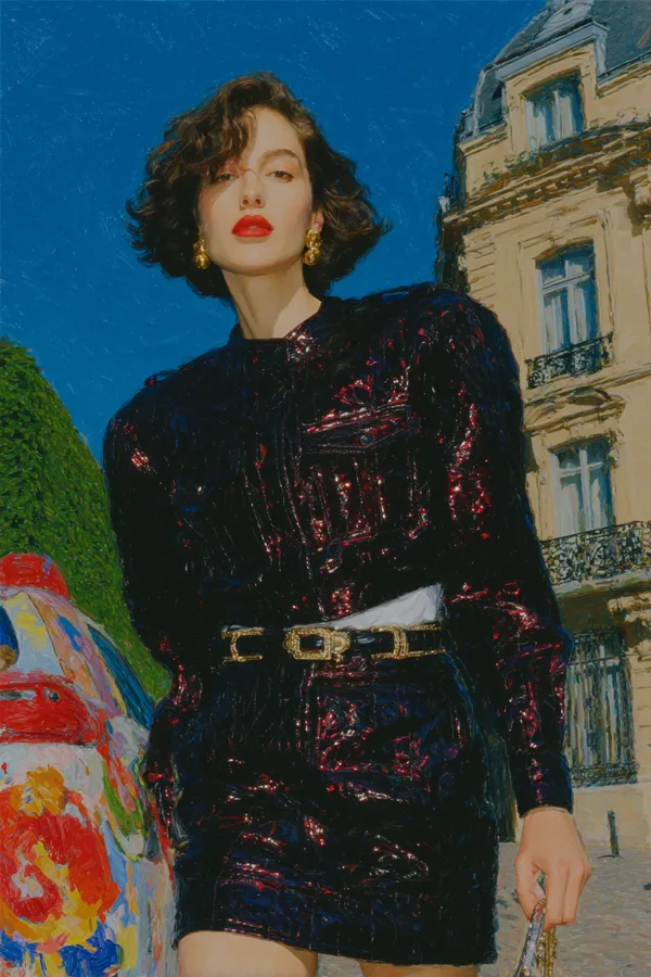 Example of an image generated using the prompt --sref 1153864526112653455534110953523878551180 in Midjourney with Surrealistic, Oil painting, Fashion style 3