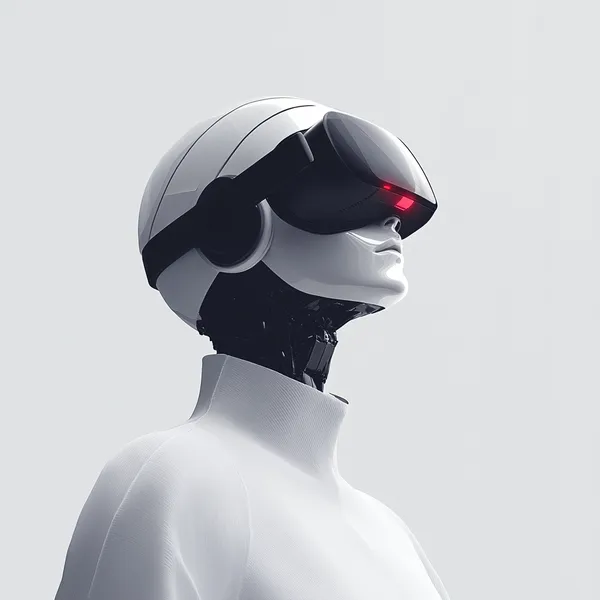 Промышленный робот в VR-очках