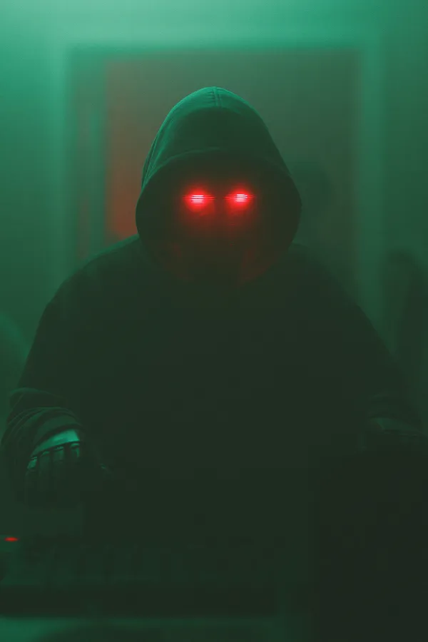 Example of an image generated using the prompt --sref 1887812660 in Midjourney with Cyberpunk, Sci-fi, Neon, Dark fantasy, Film style 4