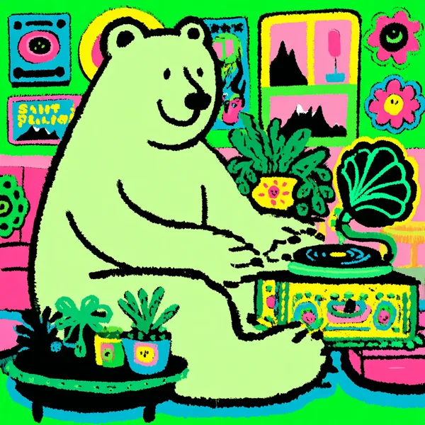 Example of an image generated using the prompt --sref 2590684055 in Midjourney with Illustration, Green, Cartoon style 3