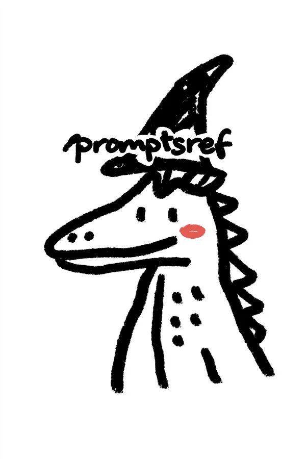 Логотип Promptsref с драконом-волшебником