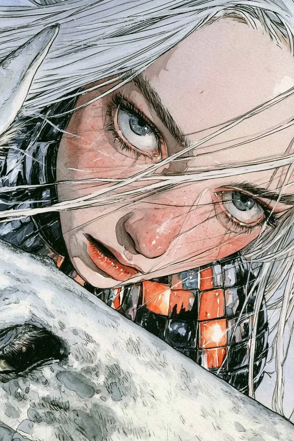 Example of an image generated using the prompt --sref 2756663120 in Midjourney with Manga art, Illustration, Ink and watercolor, Dark fantasy, Surrealistic style 1