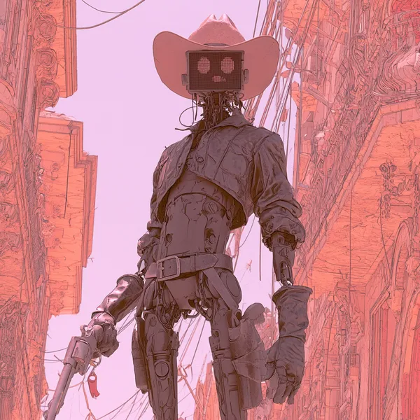 Example of an image generated using the prompt --sref 2843205547 in Midjourney with Illustration, Cyberpunk, Pink, Anime style 4