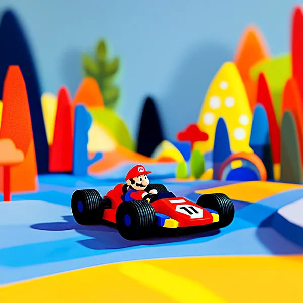 Гонка Mario Kart в стиле тилт-шифт