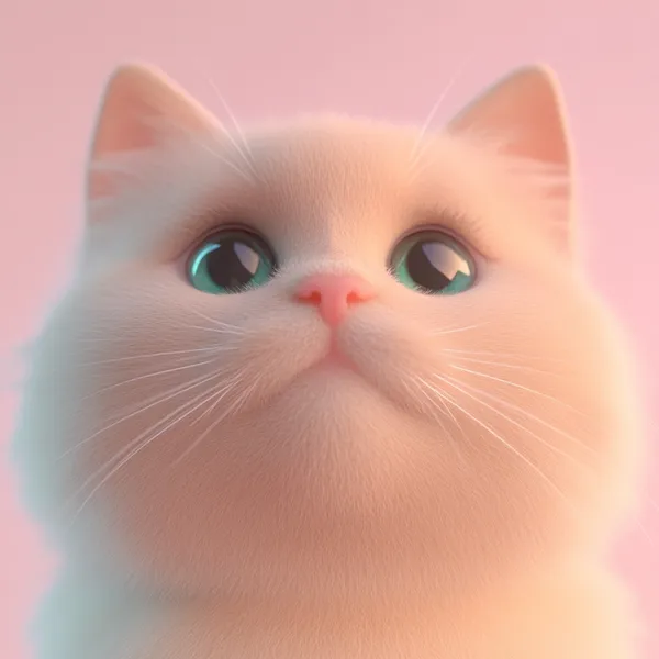 Кот на минималистичном фоне