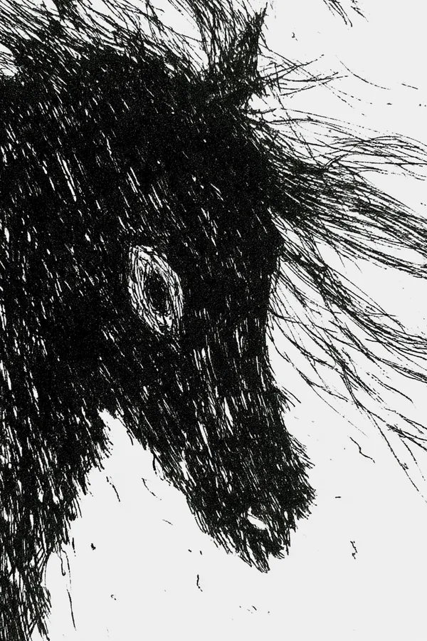 Example of an image generated using the prompt --sref 3871063252 in Midjourney with Illustration, Manga art, Line art, Black, Dark fantasy style 1