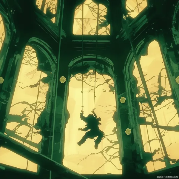 Example of an image generated using the prompt --sref 4024406601 in Midjourney with Anime, Green style 2