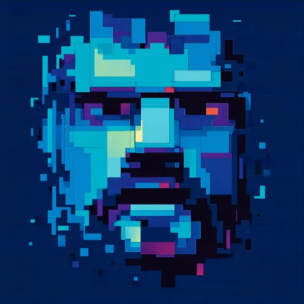 Неоновая векторная графика Minecraft