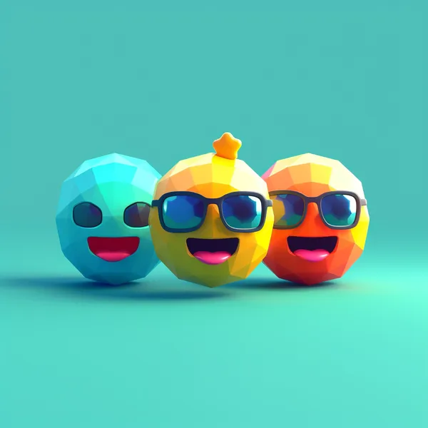 Стилизованные весёлые эмодзи