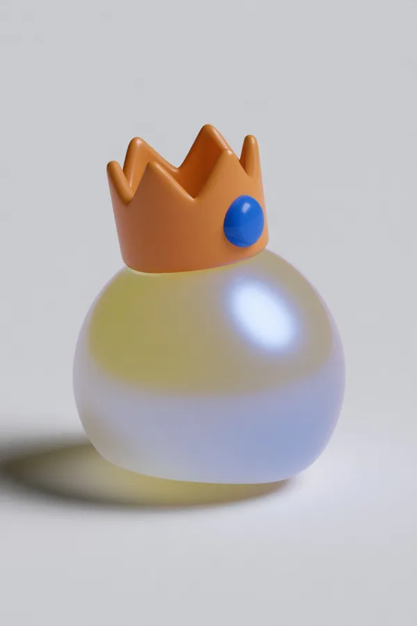 3D-иконка короны с синим камнем