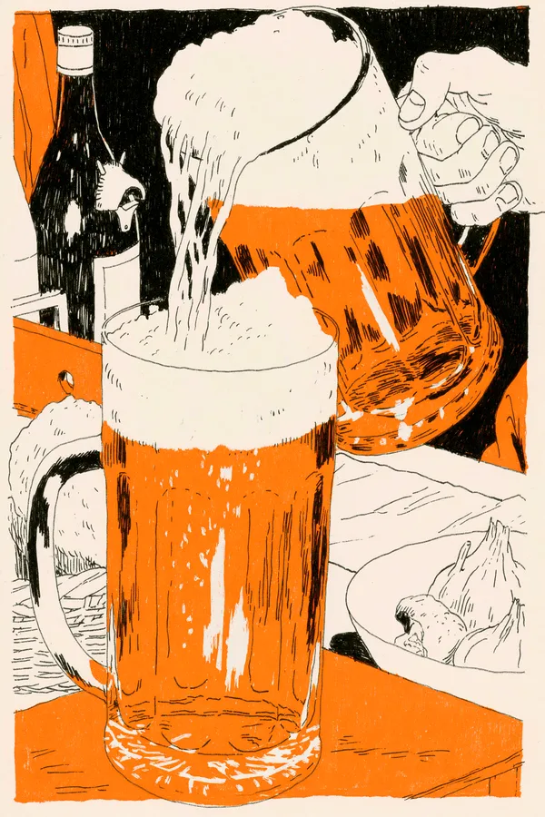 Рисованное пшеничное пиво