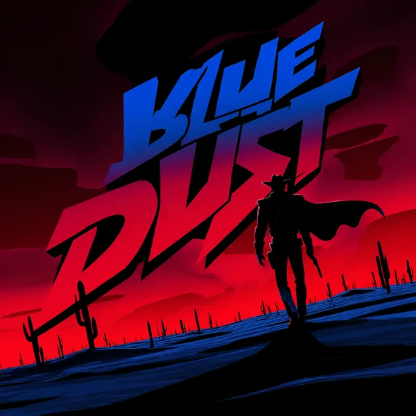 Стрелок Blue Dust в электрической песчаной буре