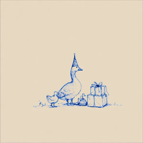 Example of an image generated using the prompt --sref 84909842 in Midjourney with Line art, Minimalism, Blue, Illustration, Flat vector style 2