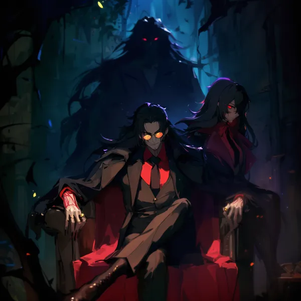 Алукард из Hellsing в стиле аниме