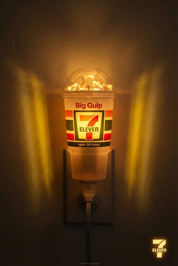 Постер с Big Gulp от 7-Eleven в виде ночника
