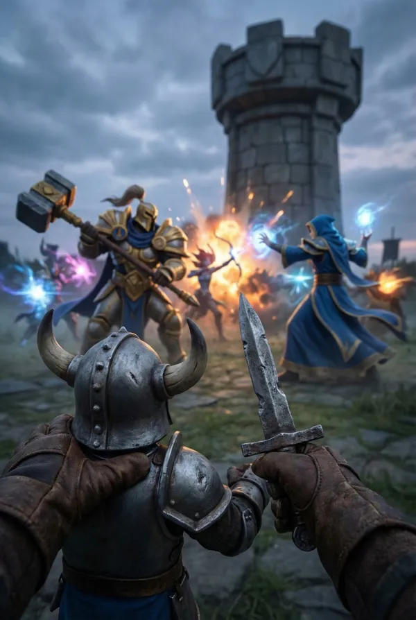 Битва League of Legends глазами миньона
