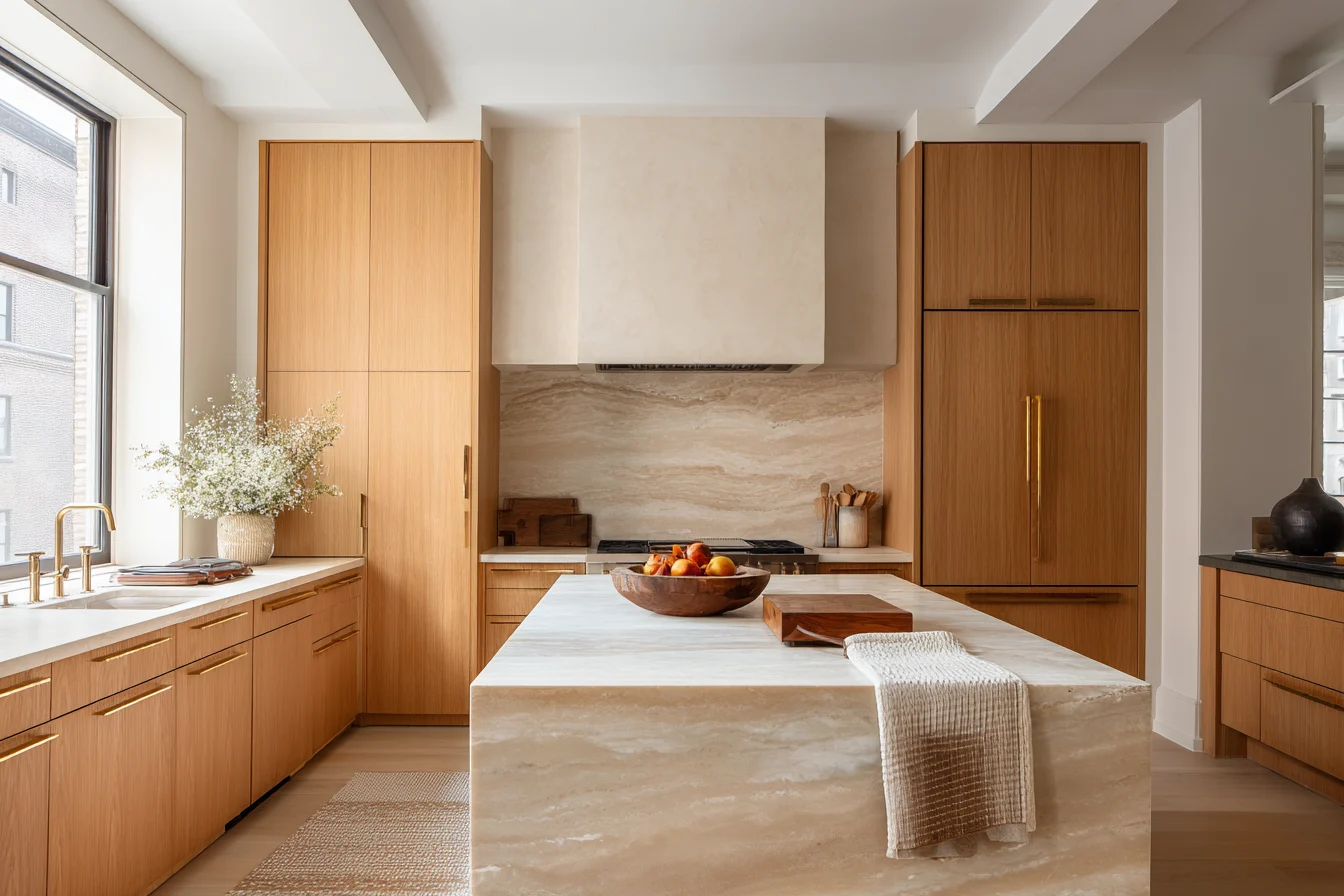 Warm modern kitchen by midjourney.png
